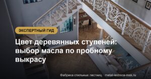 Цвет деревянных ступеней: выбор масла по пробному выкрасу