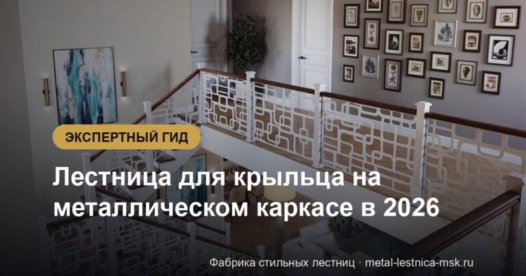 Лестница для крыльца на металлическом каркасе в 2026