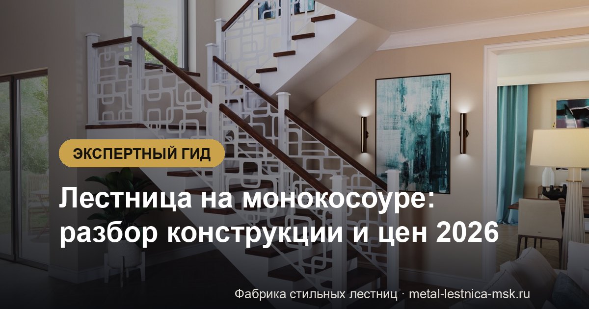 Лестница на монокосоуре: разбор конструкции и цен 2026