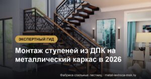 Монтаж ступеней из ДПК на металлический каркас в 2026