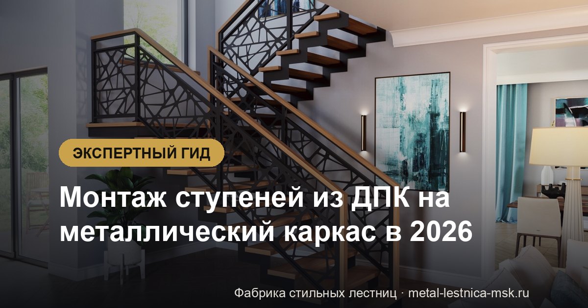Монтаж ступеней из ДПК на металлический каркас в 2026