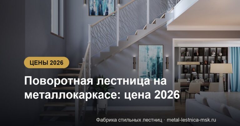 Поворотная лестница на металлокаркасе: цена 2026